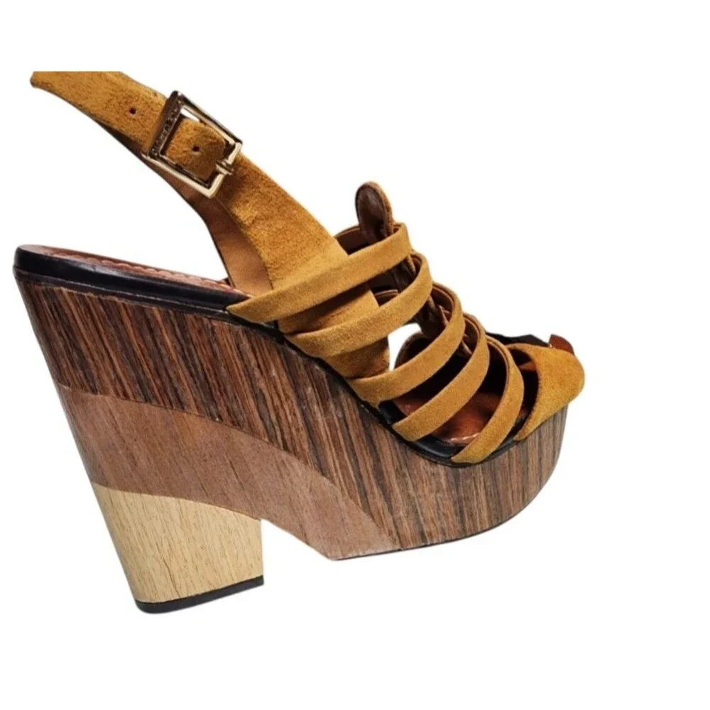 Vince Camuto Onia Platform Sandals Strappy Leather Size 7.5
